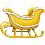 Yellow Christmas sleigh  sticker