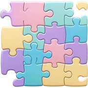 pastel puzzle sticker
