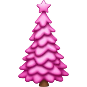 Pink Christmas tree sticker
