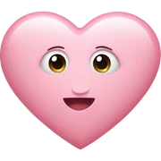 A light pink heart sticker