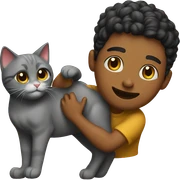 make a person on top of a cat sticker