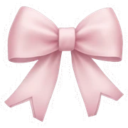 light pink ribbon bow sticker