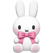 miffy with pink ribbon sticker