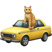 car cat  sticker
