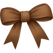 brown bow sticker