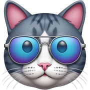 Cat with sunglasses sticker