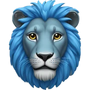 Blue lion  sticker