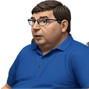 blue shirt and glasses look sticker
