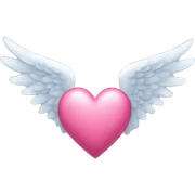 heart with angel wings sticker