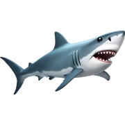 Shark with a top hat sticker