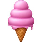 Pink ice cream sticker