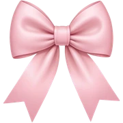 light pink bow on light pink bow sticker