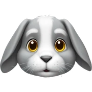 Rabbit grey sticker