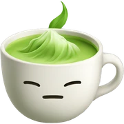 Aesthetic matcha cup sticker