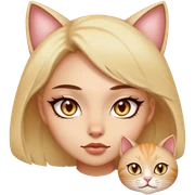 Girl cat eyes sticker