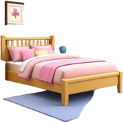 3D rendering realistic still life ultra detailed girls bedroom sticker