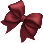 dark red bow sticker