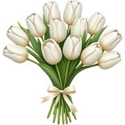 white tulip bouquet  sticker