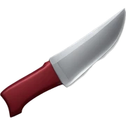Dark red knife sticker