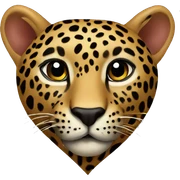 Leopard heart  sticker