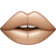 Lips with nude color sticker