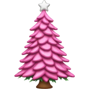 Pink Christmas tree  sticker