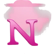 Pink letter n sticker