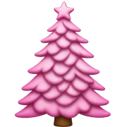 Pink Christmas tree sticker