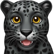 Black leopard sticker
