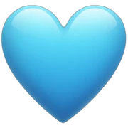 Blue heart sticker