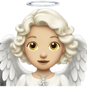 white Victorian Christmas Angel sticker