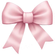 light pink ribbon bow sticker