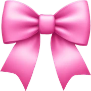Pink bow sticker