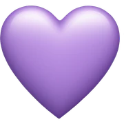 light purple heart sticker