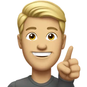 A light skin guy pointing his finger at you and laughing  sticker