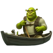 Shrek fishing sticker