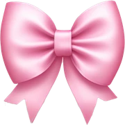 light pink ribbon bow sticker