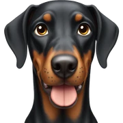 Cute doberman  sticker
