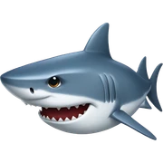 Shark with a top hat sticker