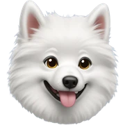 American Eskimo with blue collar tongue out sticker