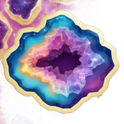 colorful geode sticker
