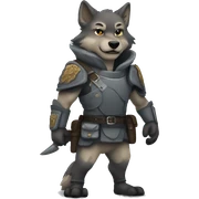 wolf guard with shadow sticker