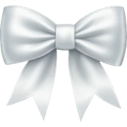white satin bow sticker