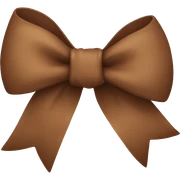 Brown bow sticker