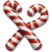 Red and white candy cane  sticker