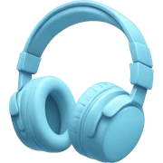 pastel blue headphone sticker