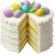 Easter white cake sticker