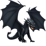 Black dragon sticker