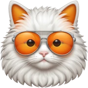 Cat with sunglasses sticker