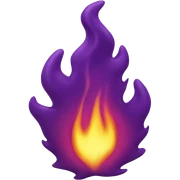 Purple fire sticker